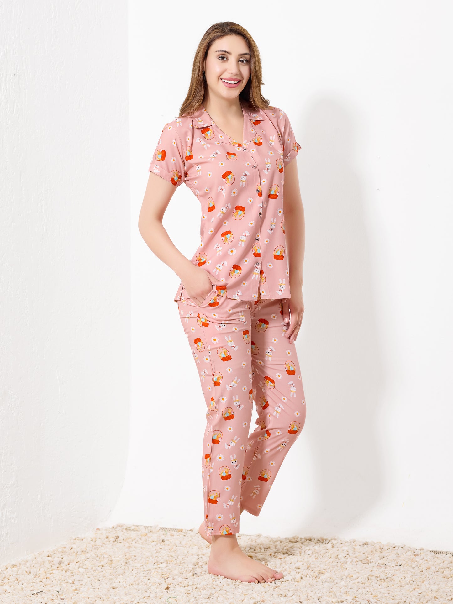 Light Pink Night Suit