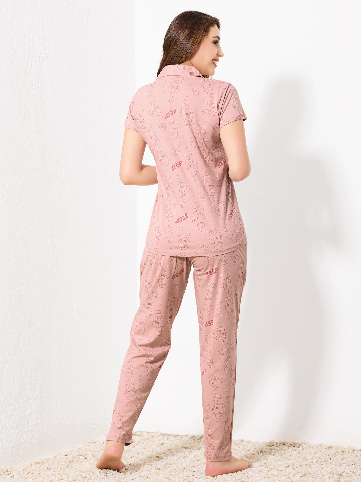 Nude Pink Night Suit