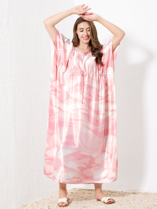 Pink Abstract Kaftan