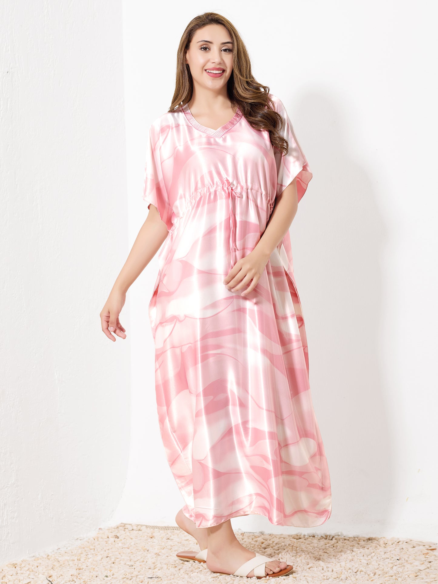 Pink Abstract Kaftan