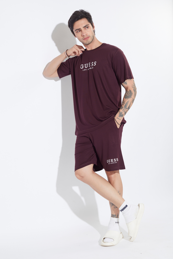 Burgundy Signature Jersey Mens Co-ord Set