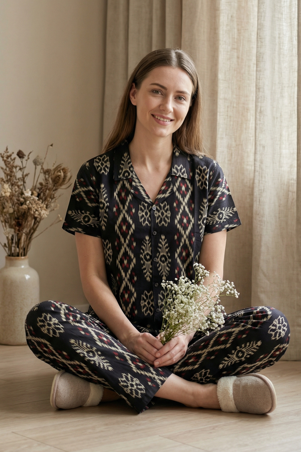 Ikat Cotton Nightsuit