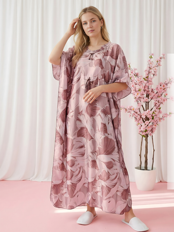 Blush Petal Feather Kaftan Womens Kaftan