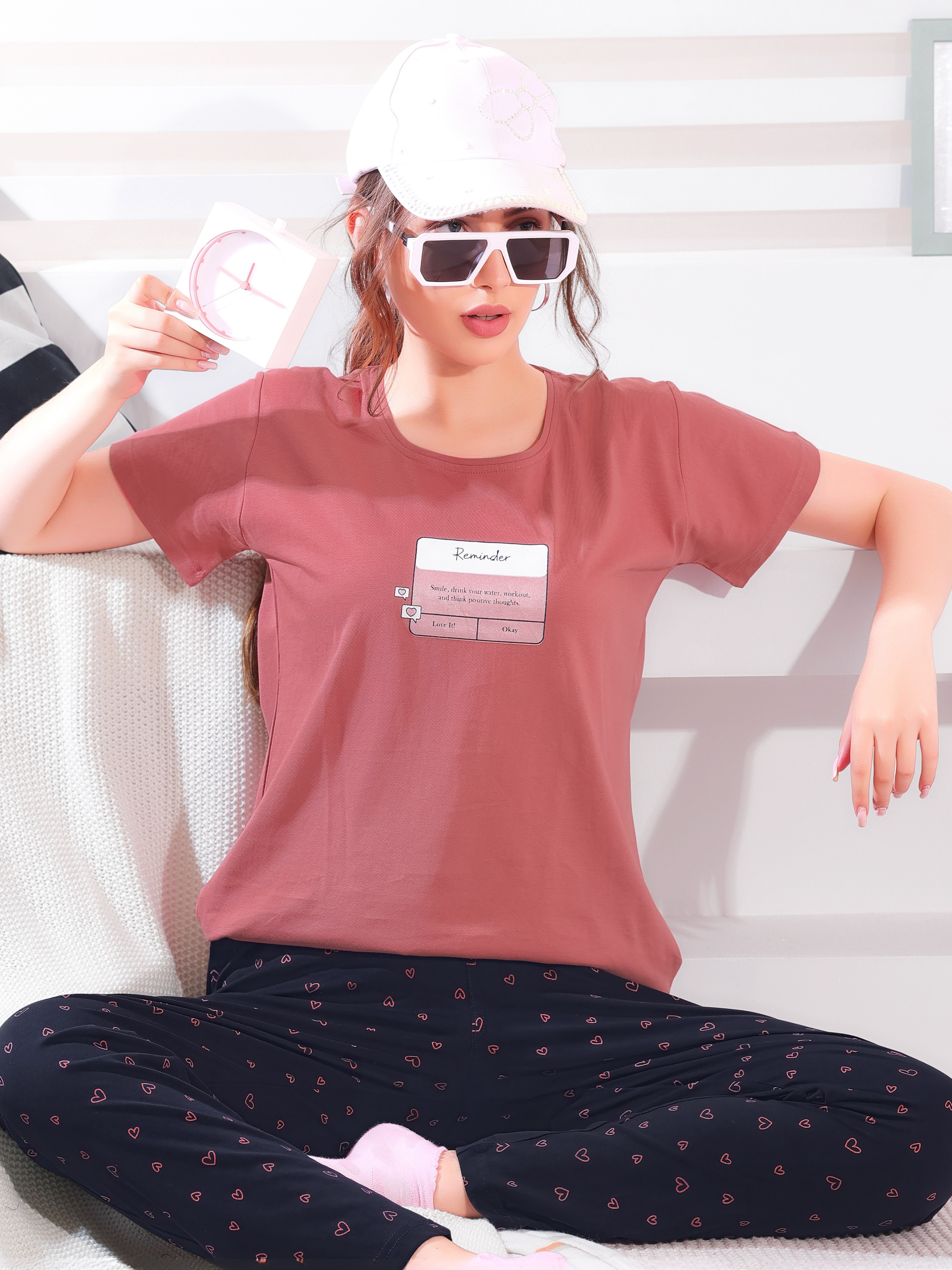 Dusty Rose Hosiery Nightsuit for Women – Soft & Relaxed Everyday Comfort