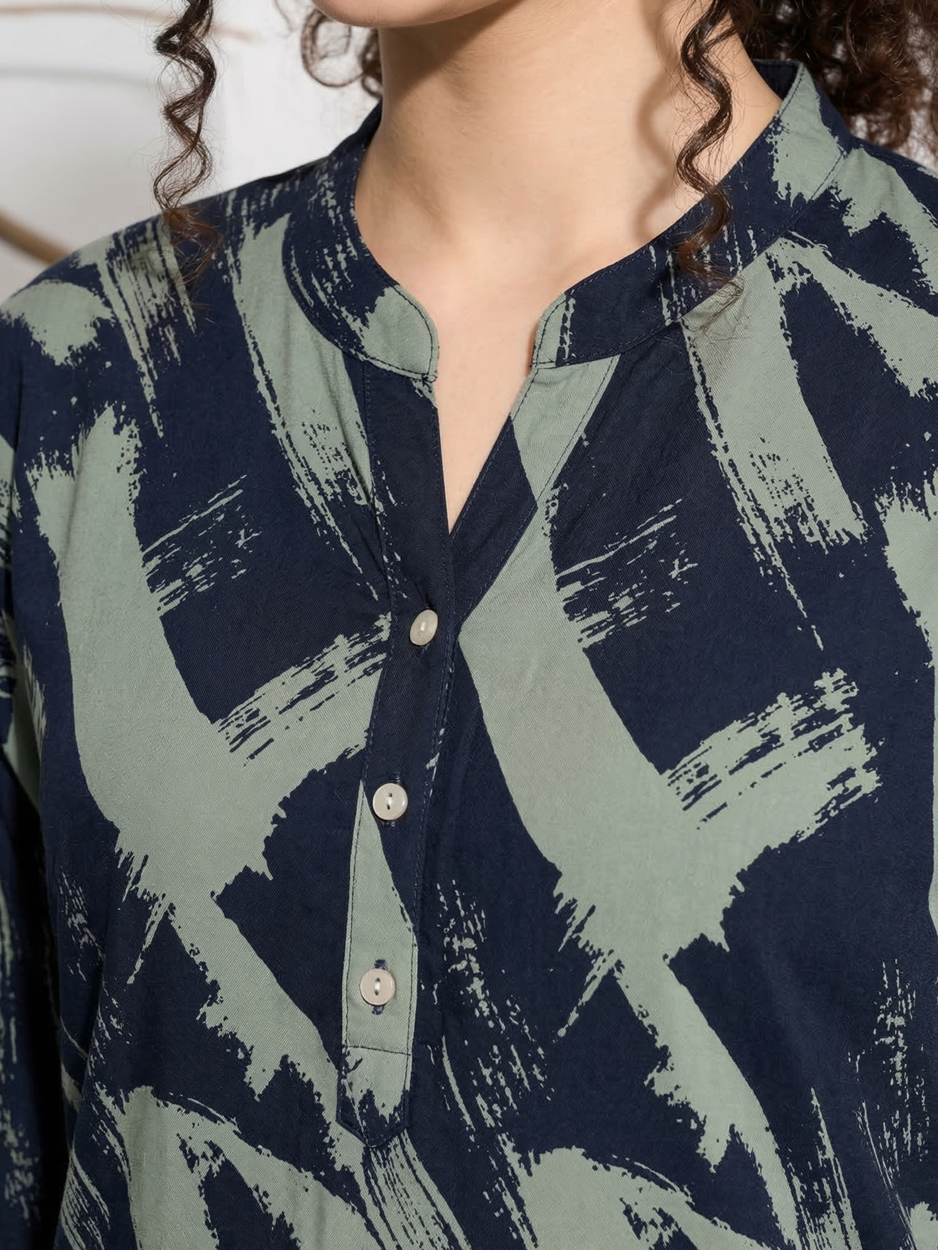 Navy Sage Plus Size Co-ord Set