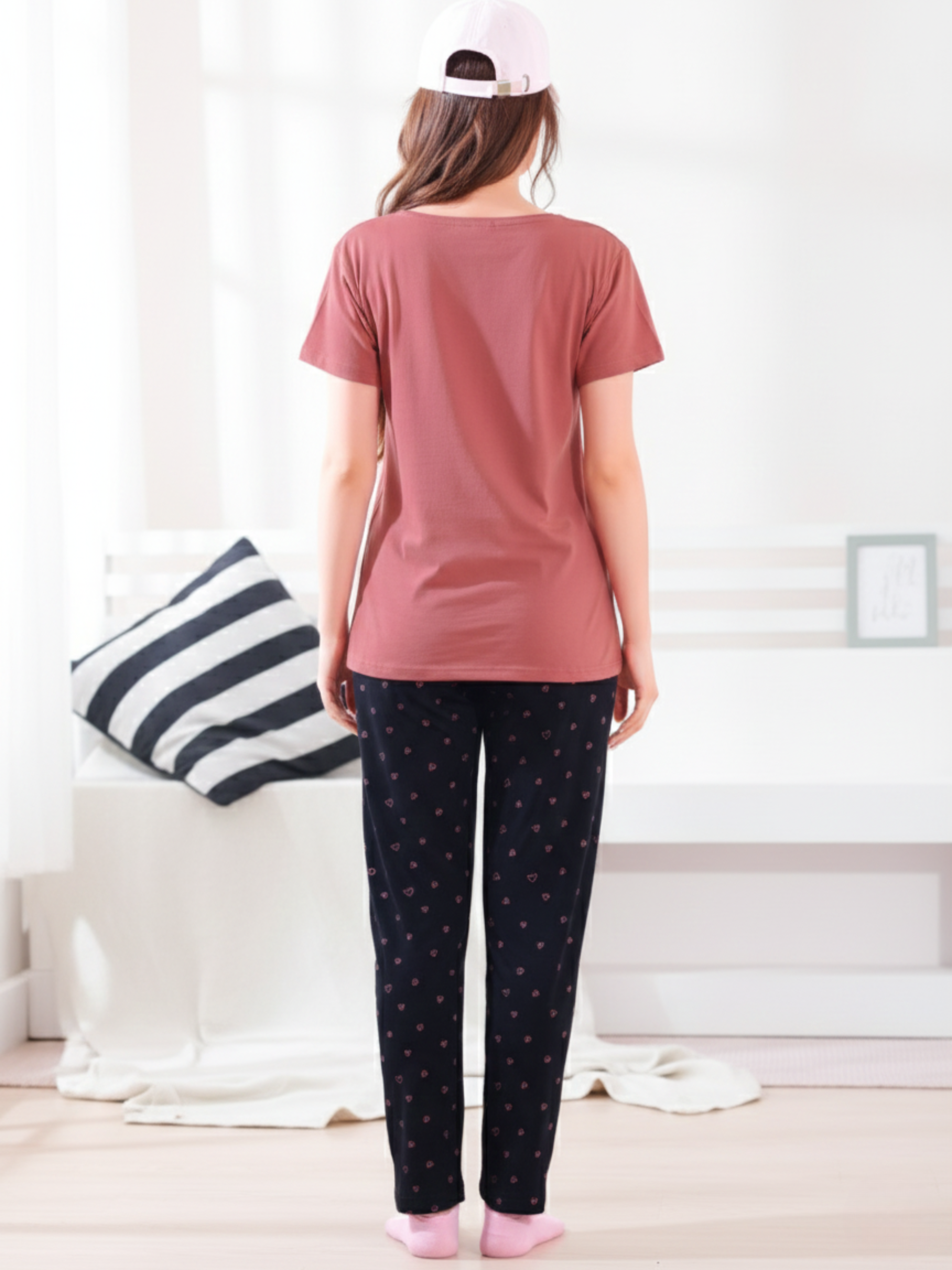 Dusty Rose Hosiery Nightsuit for Women – Soft & Relaxed Everyday Comfort