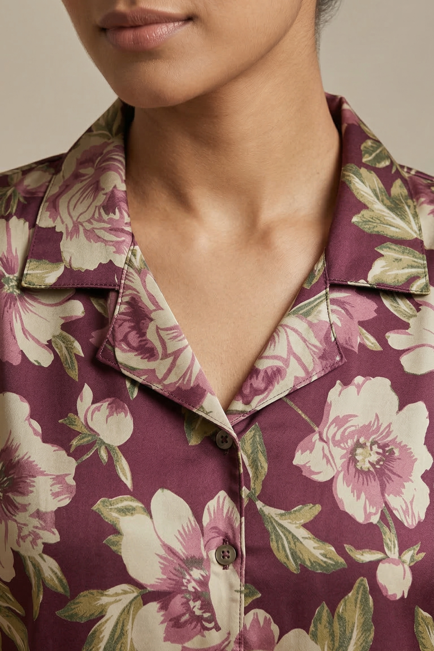 Plum Cotton Nightsuit