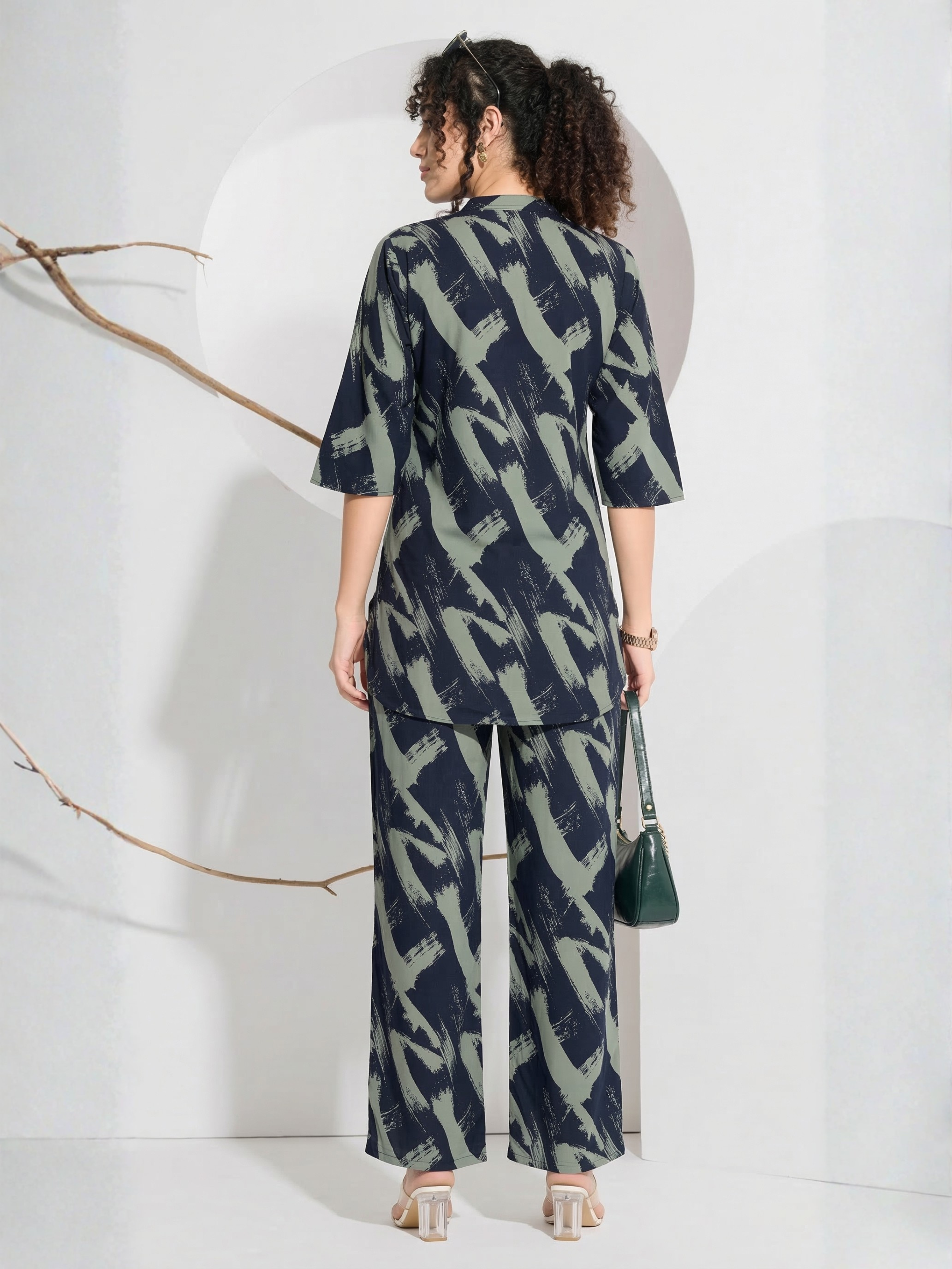 Navy Sage Plus Size Co-ord Set