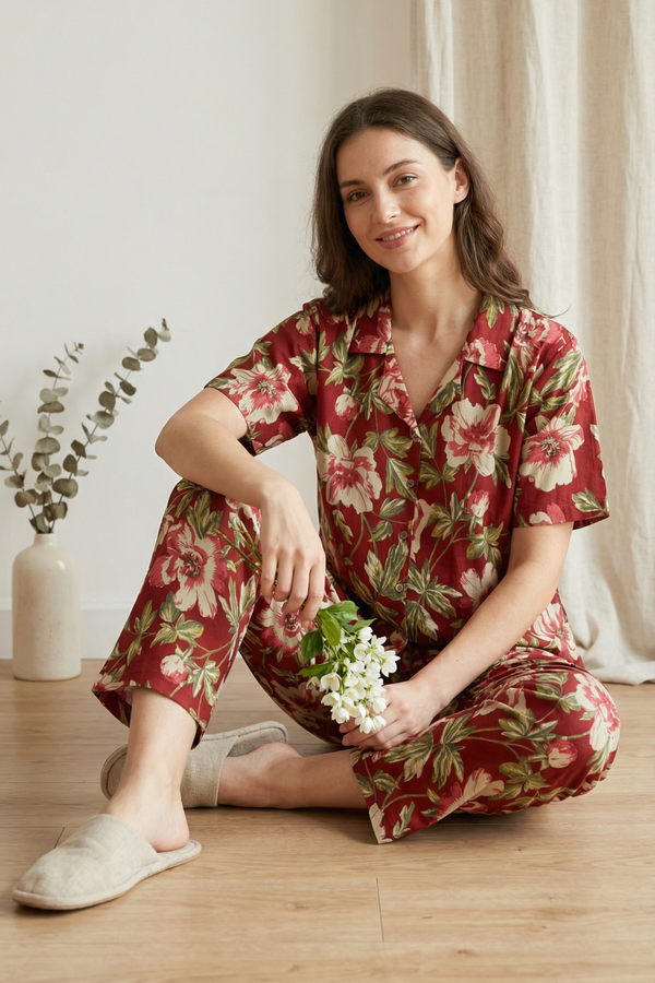 Scarlet Cotton Nightsuit