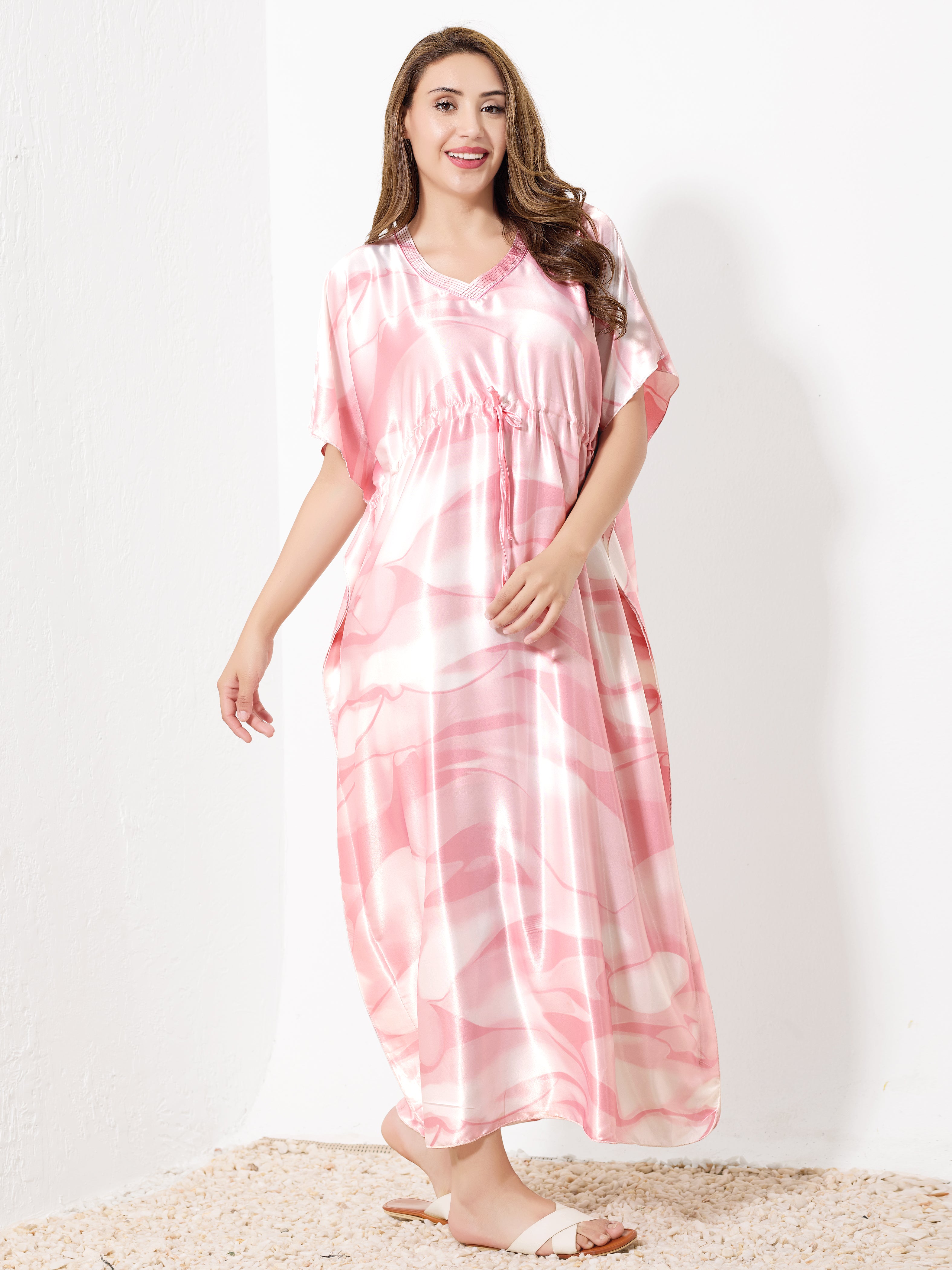 Pink Abstract Kaftan - Priincezz Nightwear