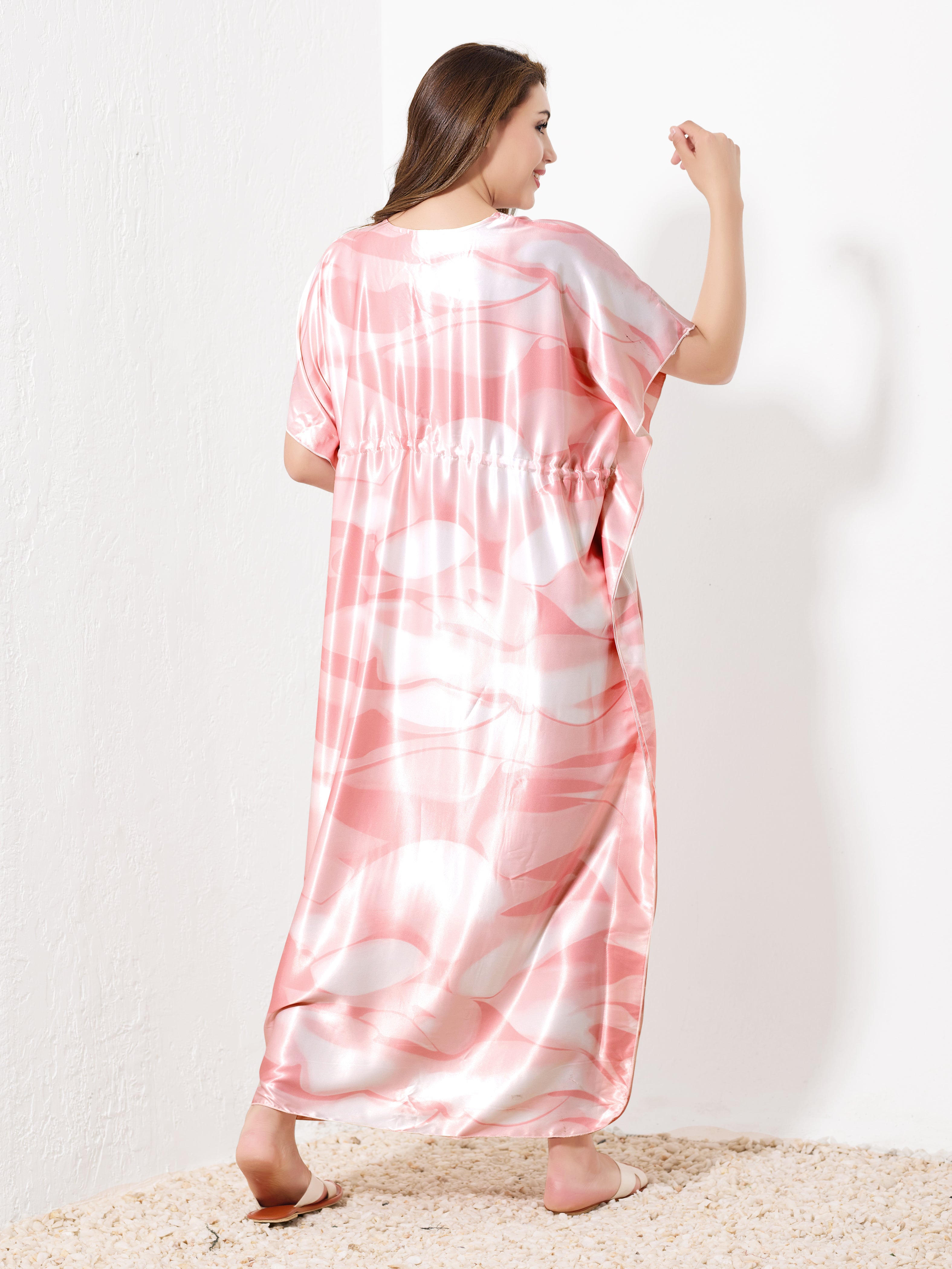 Pink Abstract Kaftan - Priincezz Nightwear