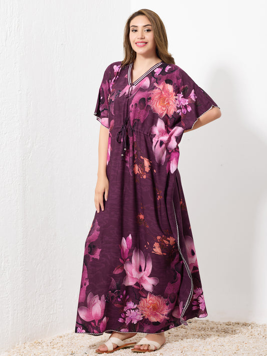 Pink Floral Kaftan