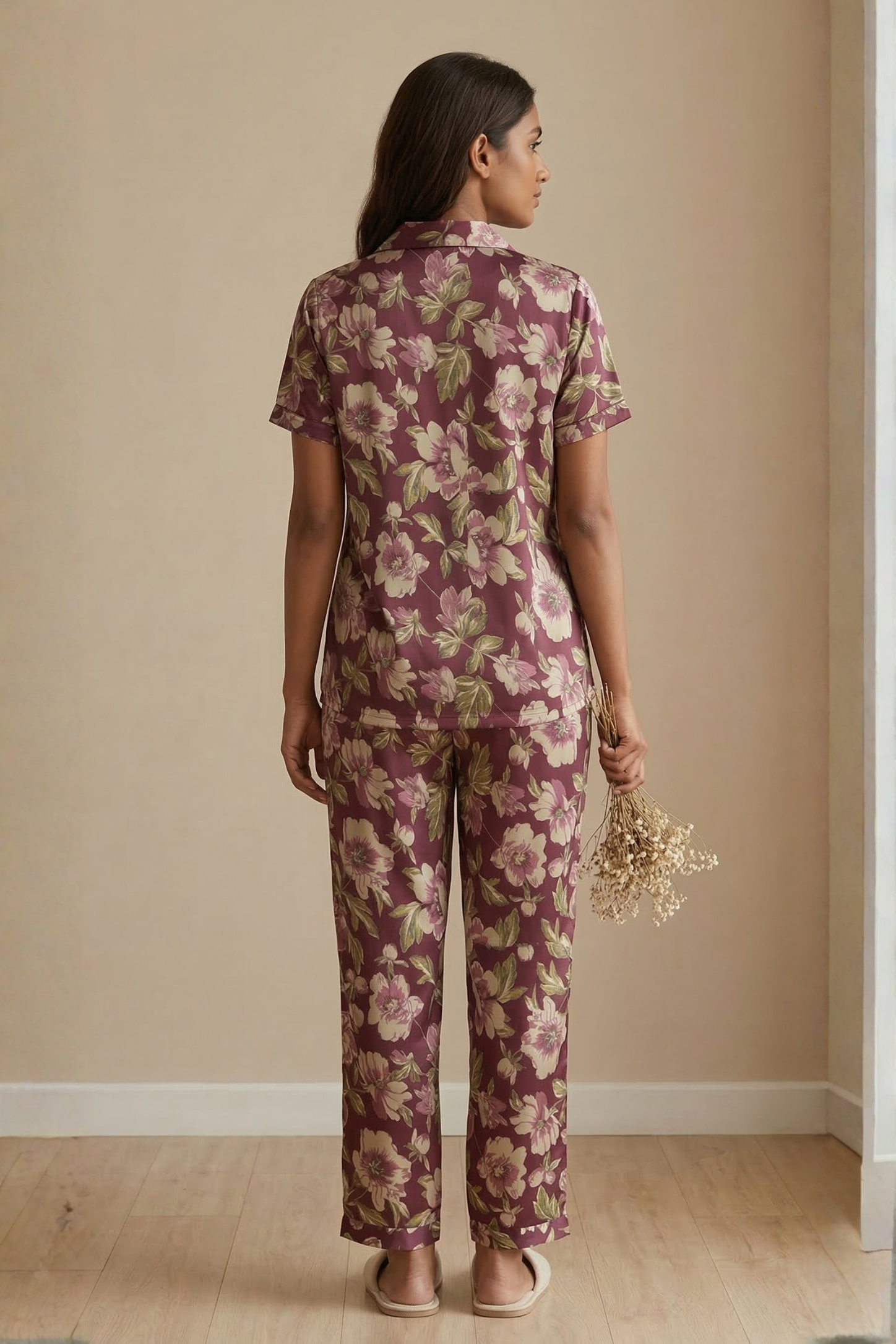 Plum Cotton Nightsuit