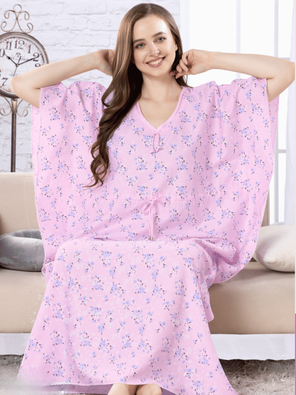 pink cotton kaftan